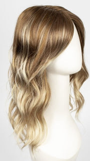 S14-26/88RO SUNSHINE | Medium Natural-Ash Blonde & Medium Red-Gold Blonde Blend roots to midlength, Light Natural Gold Blonde Blend midlength to ends