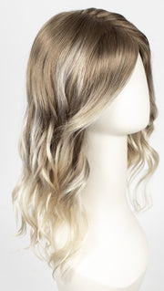 S18-60/102RO SOLSTICE | Dark Natural Ash Blonde roots to midlength, pure white with Pale Platinum Blonde midlength to ends