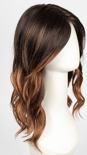 S4-28/32RO SUNRISE | Dark Brown roots to midlength, Light Natural Red Blonde with Medium Natural Red midlength to ends