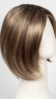 24BT18S8 SHADED MOCHA | Medium Natural Ash Blonde & Light Natural Gold Blonde Blend, Shaded with Medium Brown
