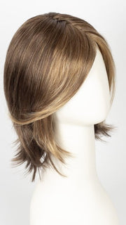 R9F26 MOCHA FOIL | Warm Medium Brown with Medium Golden Blonde Highlights Around the Face