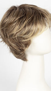 BERNSTEIN ROOTED | Light Brown base with subtle Light Honey Blonde and Light Butterscotch Blonde highlights and Dark Roots