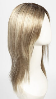 SANDY BLONDE ROOTED | Medium Honey Blonde, Light Ash Blonde, and Lightest Reddish Brown blend with Dark Roots