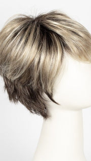 BISQUIT BLONDE ROOTED | Darkest Brown with Light Golden Blonde and Winter White Blend with Shaded Roots