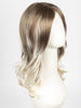 S18-60/102RO SOLSTICE | Dark Natural Ash Blonde roots to midlength, pure white with Pale Platinum Blonde midlength to ends