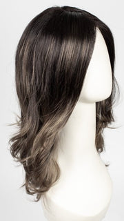 S2-103/18RO MIDNIGHT | Black/Brown Blend roots to midlength, Platinum Blonde& Dark Natural Ash Blonde blend midlength to ends