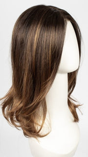 S6-30A27RO AUTUMN | Brown roots to midlength, Medium Natural Red & Medium Red-Gold Blonde Blend midlength to ends