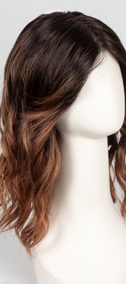 S4-28/32RO SUNRISE | Dark Brown roots to midlength, Light Natural Red Blonde with Medium Natural Red midlength to ends