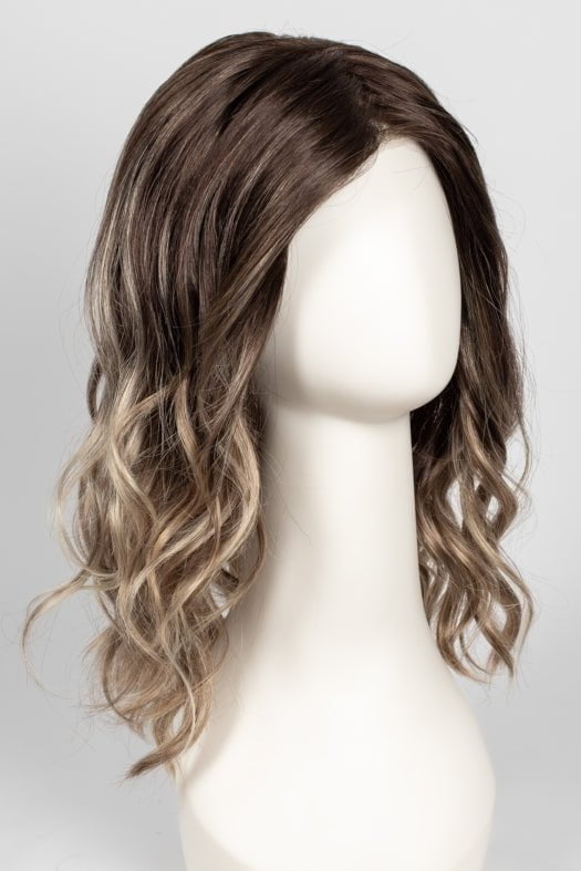 S8-18/26RO FAWN | Medium Brown roots to midlength, Dark Natural Ash Blonde & Medium Red-Gold Blonde Blend midlength to ends