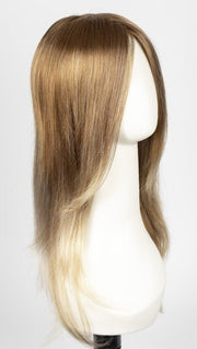 S14-26/88RO SUNSHINE | Medium Natural-Ash Blonde & Medium Red-Gold Blonde Blend roots to midlength, Light Natural Gold Blonde Blend midlength to ends