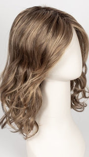24BT18S8 SHADED MOCHA | Medium Natural Ash Blonde & Light Natural Gold Blonde Blend, Shaded with Medium Brown