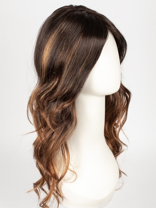 S4-28/32RO SUNRISE | Dark Brown roots to midlength, Light Natural Red Blonde with Medium Natural Red midlength to ends