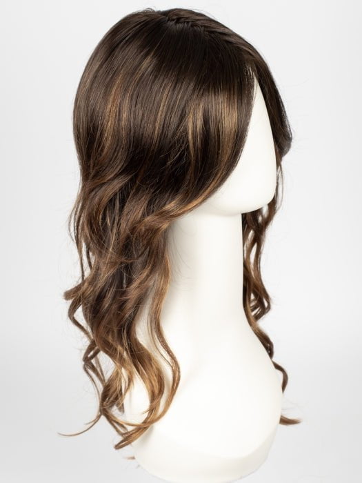 S6-30A27RO AUTUMN | Brown roots to midlength, Medium Natural Red & Medium Red-Gold Blonde Blend midlength to ends