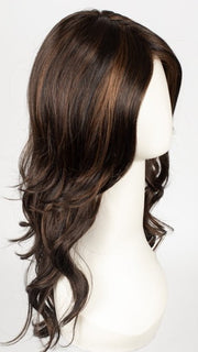 FS4/33/30A MIDNIGHT COCOA | Dark Brown, Medium Red, Medium Natural Red Blonde/Brown Blend with Medium Natural Red Blonde/Brown Blend Bold Highlights