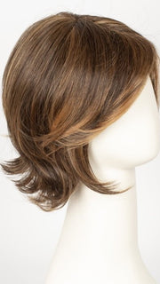 6F27 CARAMEL RIBBON  | Dark Brown with Light Red-Gold Blonde Highlights and Tips