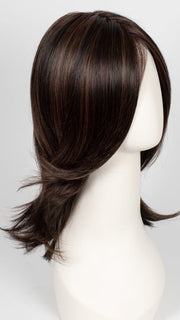 FS4/33/30A MIDNIGHT COCOA | Dark Brown, Medium Red, Medium Natural Red Blonde/Brown Blend with Medium Natural Red Blonde/Brown Blend Bold Highlights