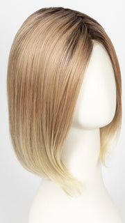 27T613S8 SHADED SUN | Medium Natural Red-Gold Blonde & Pale Natural Gold Blonde Blend and Tipped, Shaded with Medium Brown