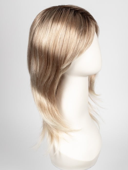 27T613S8 SHADED SUN | Medium Natural Red-Gold Blonde & Pale Natural Gold Blonde Blend and Tipped, Shaded with Medium Brown