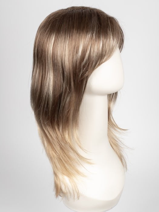 S14-26/88RO SUNSHINE | Medium Natural-Ash Blonde & Medium Red-Gold Blonde Blend roots to midlength, Light Natural Gold Blonde Blend midlength to ends