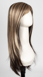 CHOC FROST R | Rooted Dark Brown Base with Honey Blonde and Platinum Highlights