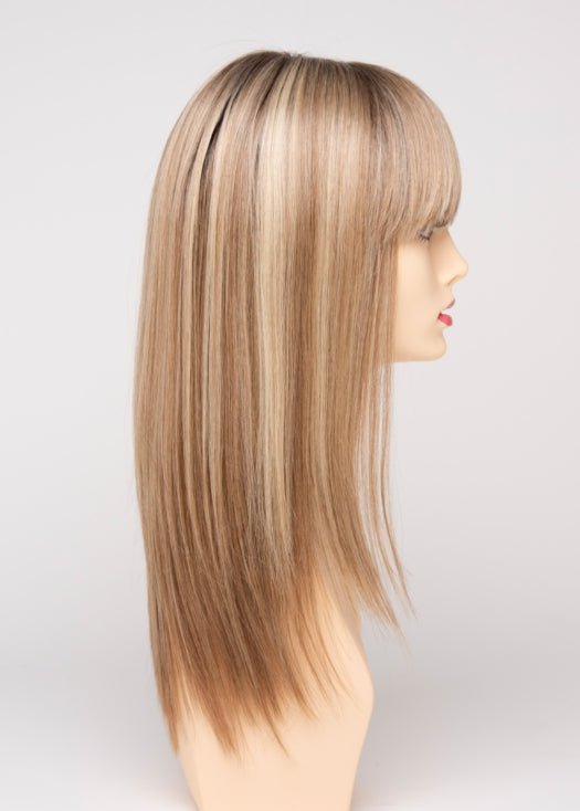SPARKLING CHAMPAGNE | Medium Brown roots with overall Strawberry Blonde base and soft Golden Blonde highlights