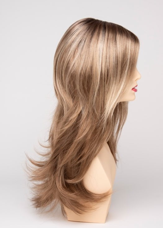 SPARKLING CHAMPAGNE | Medium Brown roots with overall Strawberry Blonde base and soft Golden Blonde highlights
