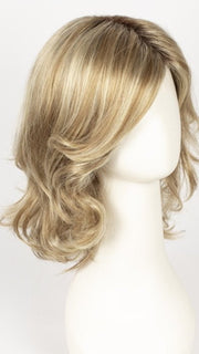 CREAMY TOFFEE R | Rooted Dark with Light Platinum Blonde and Light Honey Blonde evenly blended