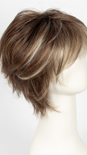 ALMOND SPICE-R | Rooted Dark Brown with Medium Brown Base with Honey and Platinum Blonde Highlights