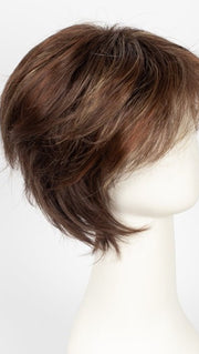 RAZBERRY ICE R | Rooted Dark Auburn with Medium Auburn Base with Copper and Strawberry Blonde Highlights