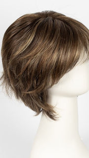 ALMOND ROCKA-R | Dark Golden Brown Base with Strawberry Blonde and Bright Cooper Blended Highlights and Deep Brown Roots