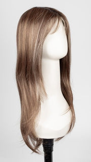 ALMOND SPICE-R | Rooted Dark Brown with Medium Brown Base with Honey and Platinum Blonde Highlights