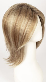 SUGAR CANE R | Rooted Platinum Blonde and Strawberry Blonde evenly blended base with Light Auburn highlight