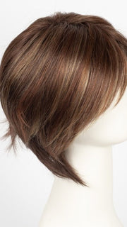 RAZBERRY ICE R | Dark Auburn with Medium Auburn Base with Copper and Strawberry Blonde highlights with Dark Brown roots