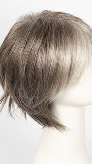 SANDY SILVER | Medium Brown Transitionally Blending to Silver and Dramatic Silver Bangs