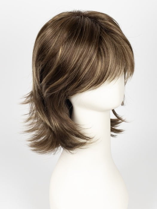 ICED-MOCHA-R | Rooted Dark with Medium Brown blended with Light Blonde highlights
