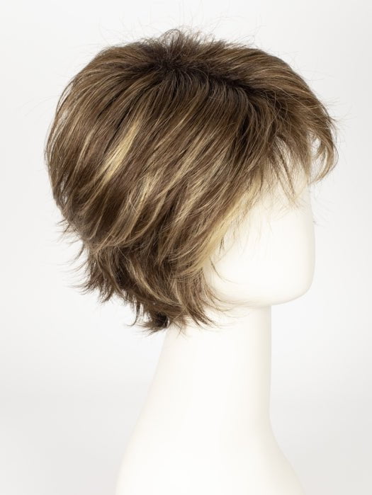 ICED-MOCHA-R | Rooted Dark with Medium Brown blended with Light Blonde highlights