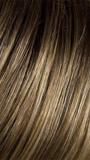 BERNSTEIN ROOTED | Light Brown base with subtle Light Honey Blonde and Light Butterscotch Blonde highlights and Dark Roots