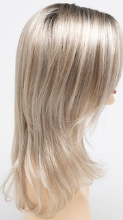 SILKY BEIGE | Light Platinum Blonde with Dark Brown Roots 