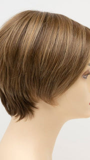 TOASTED-SESAME | Medium Brown roots with overall Warm Cinnamon base and Golden Blonde highlights