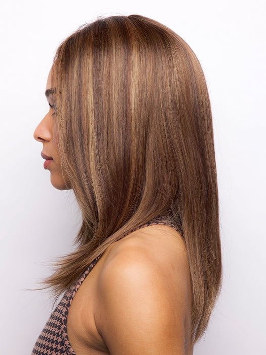 MAPLE-FROST | Medium Brown Blended with Light Browns and Frost Undertones Rooted with Chocolate Brown