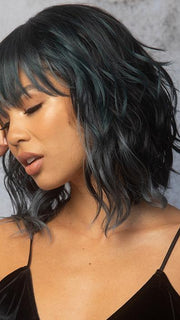 BREEZY WAVEZ by Rene of Paris in COSMIC-TEAL | Teal Base with Off-Black Lowlights throughout