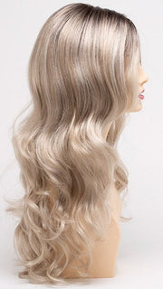 SILKY BEIGE | Light Platinum Blonde with Dark Brown Roots 