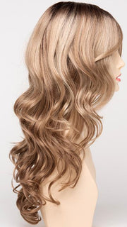 SPARKLING CHAMPAGNE | Medium Brown roots with overall Strawberry Blonde base and soft Golden Blonde highlights
