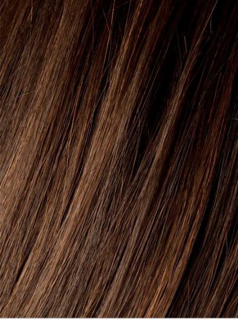 CHOCOLATE ROOTED | Medium to Dark Brown Base with Light Reddish Brown Highlights and Dark Roots