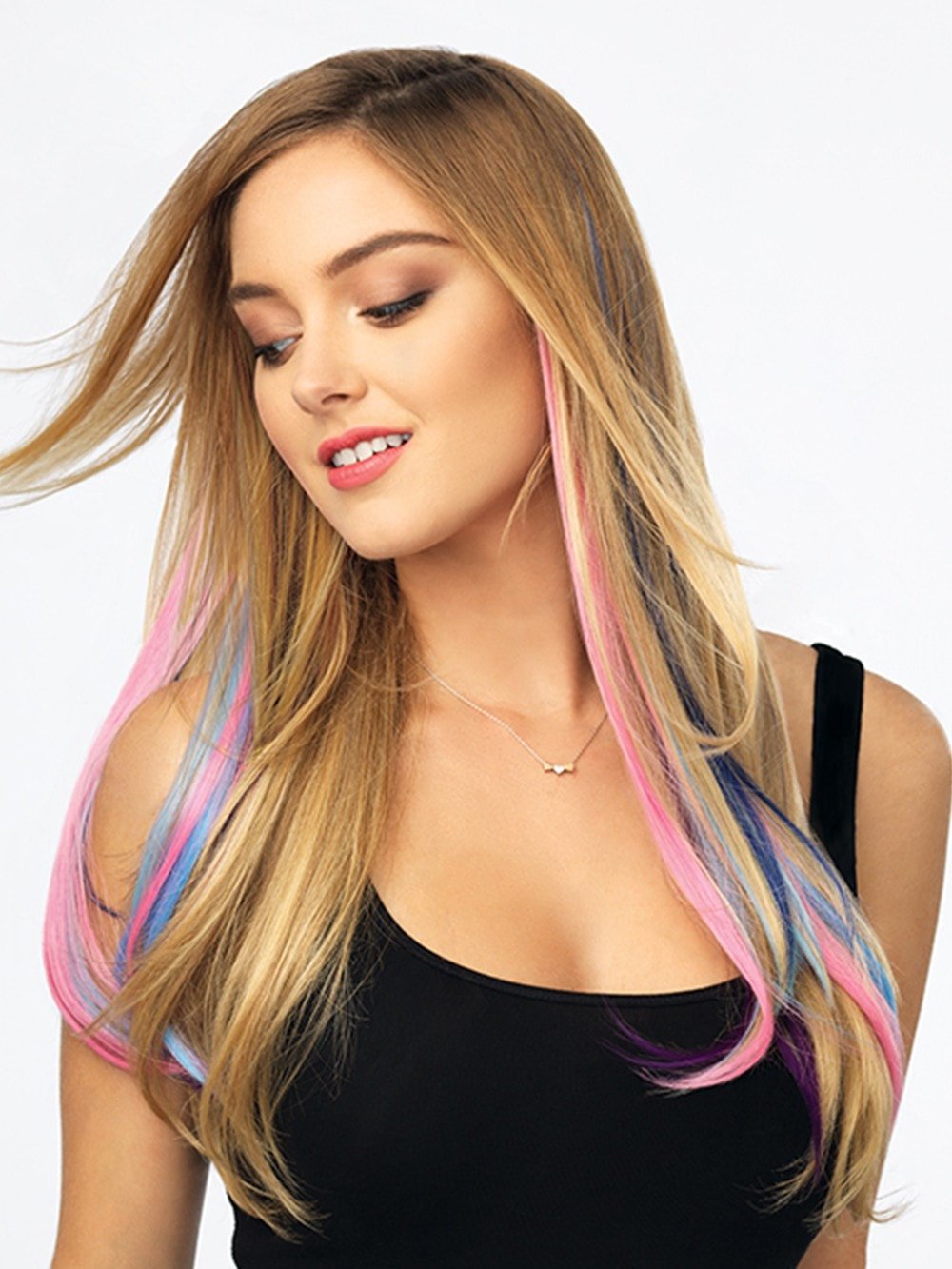 COLOR STRIP CLIP IN EXTENSIONS by POP by Hairdo