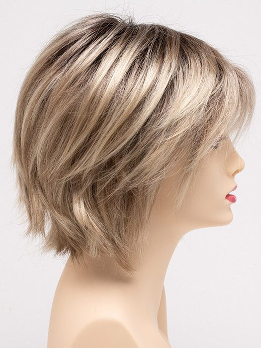 CHAMPAGNE-SHADOW | Soft Dark Blonde with Platinum Highlights and Chestnut Roots