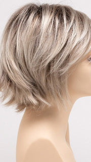 SILKY-BEIGE | Light Platinum Blonde with Dark Brown Roots 