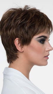 Always be in style with her classic pixie cut and sassy, piecey bangs