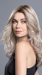 CHAMPAGNE-ROOTED 24.14.20 | Lightest Ash Blonde, Medium Ash Blonde, and Light Strawberry Blonde blend with Dark Shaded Roots