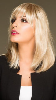 Ready to wear synthetic wig with monofilament part